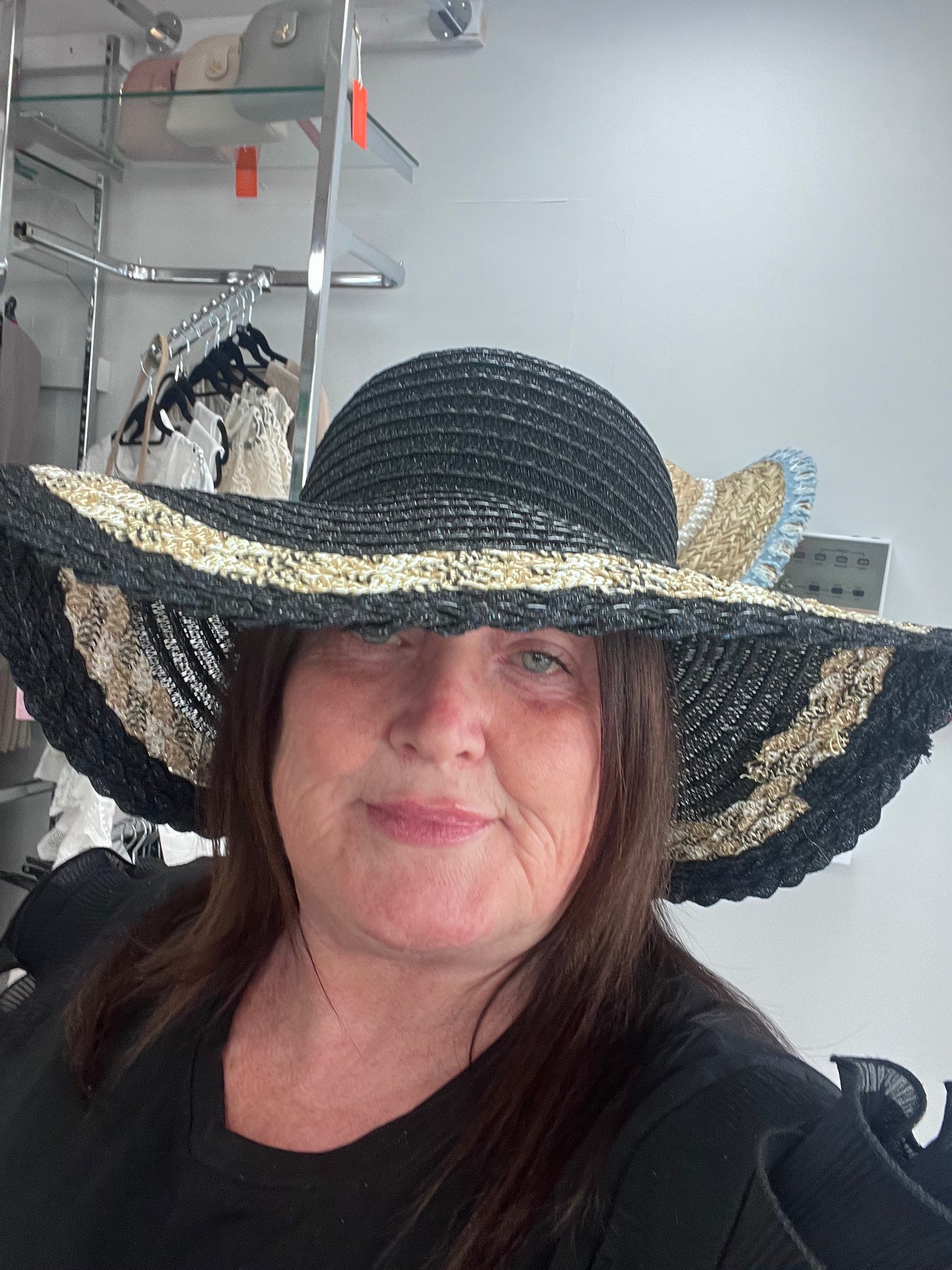 Black Hat with Gold Detail