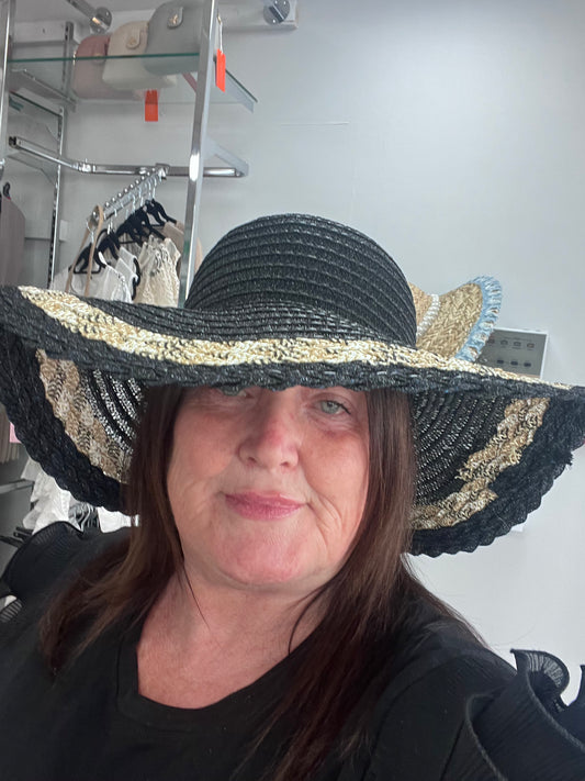 Black Hat with Gold Detail