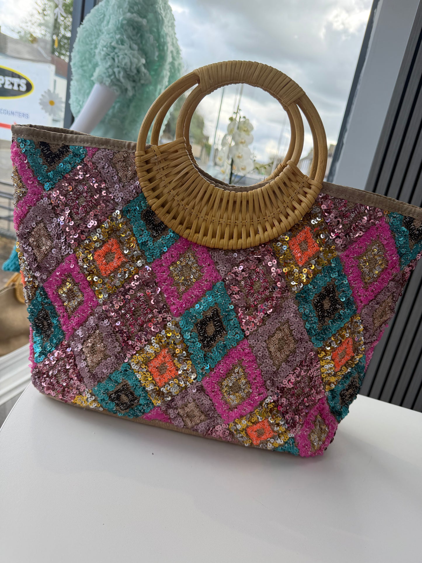 Harlequin Sequin Bag