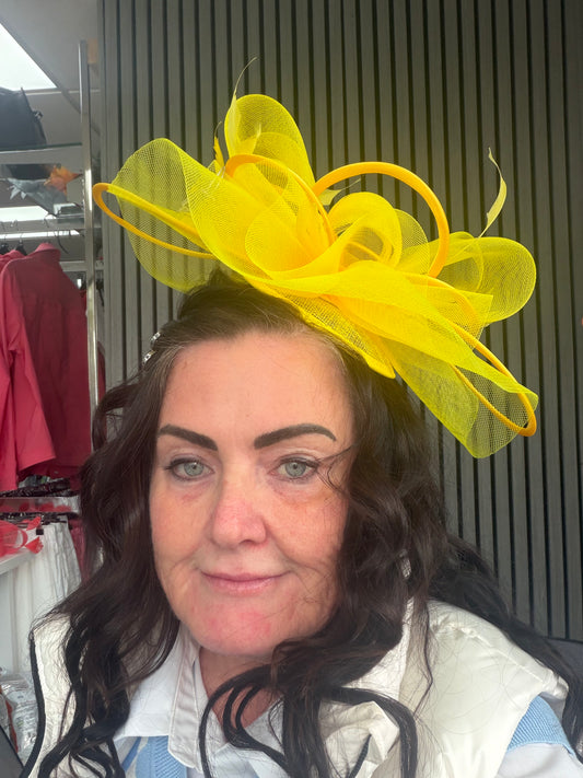 Yvonne Fascinator - Yellow