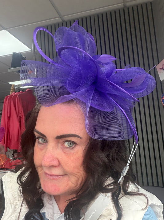 Polly Fascinator - Purple