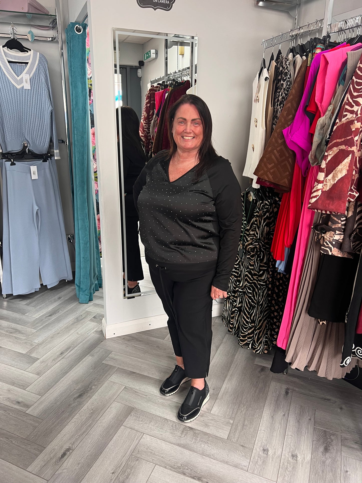 Diamante V Neck Top by Malissa J