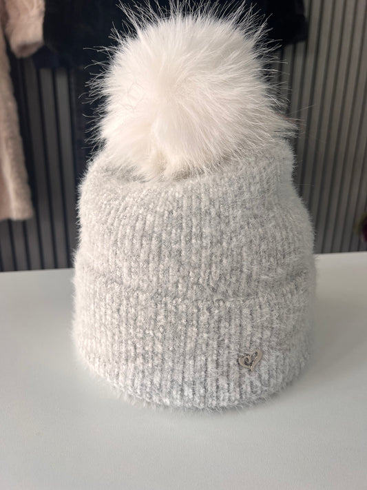 Fluffy Pom Hat