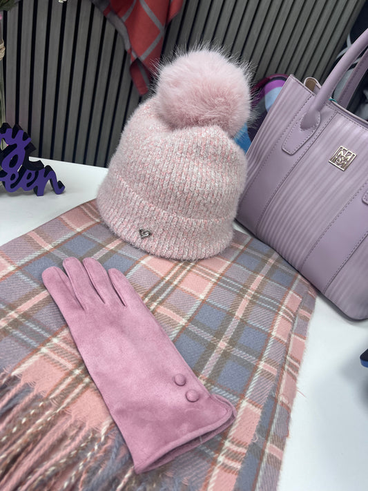 Pink Tartan Scarf