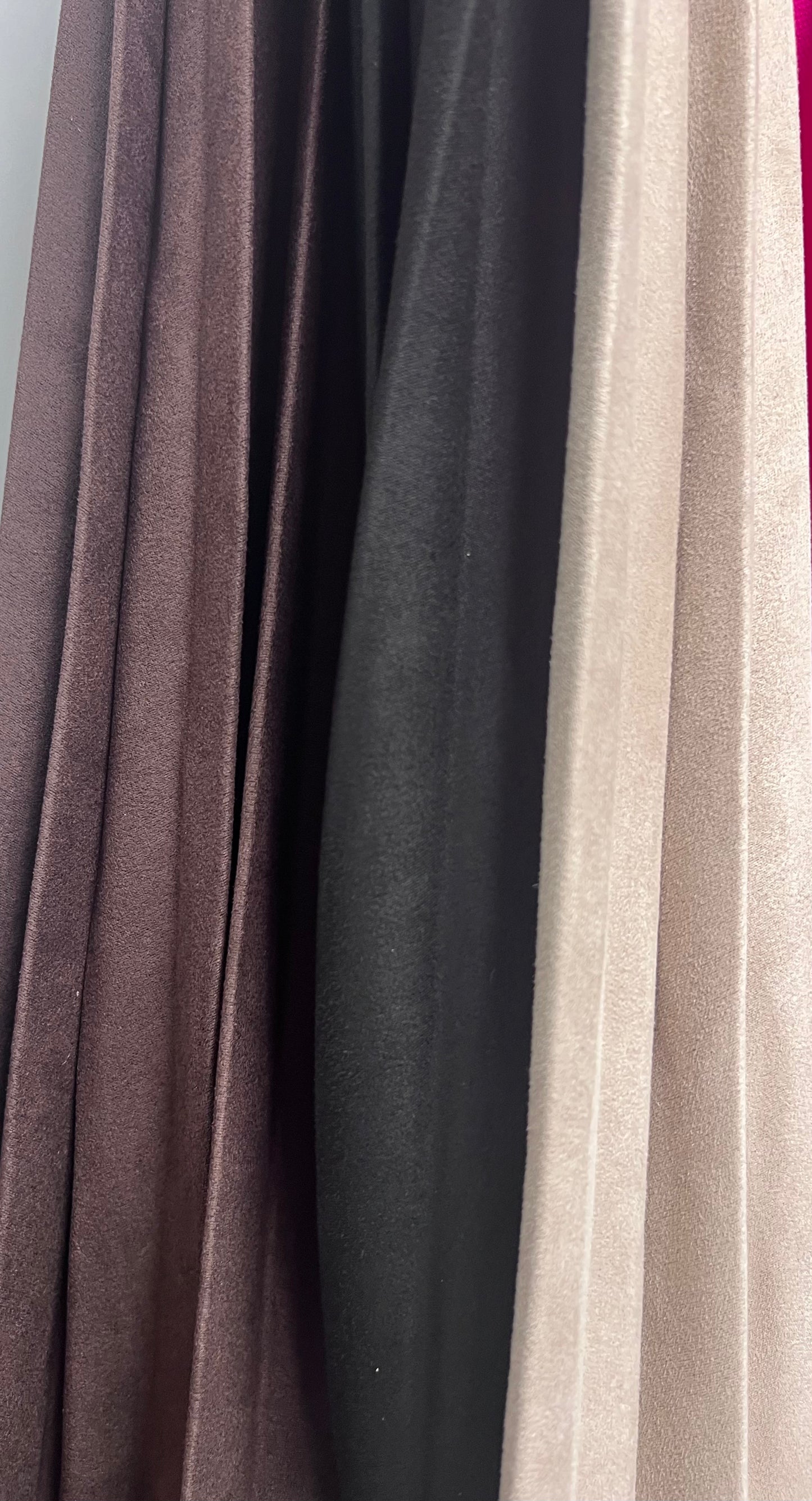 Suedette Pleated Maxi Skirt