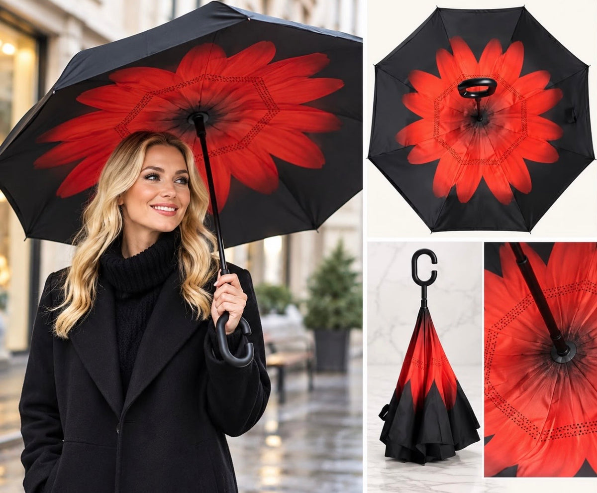 Upside down umbrella  - Red