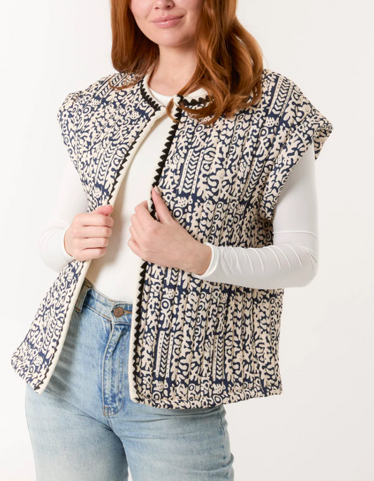 Navy Geo Gilet