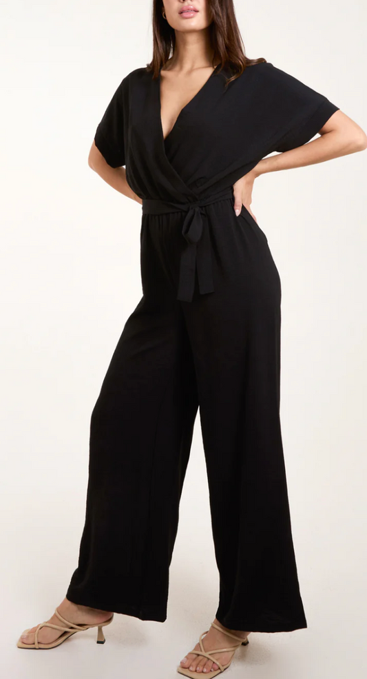 Wide Leg Wrap Jumpsuit