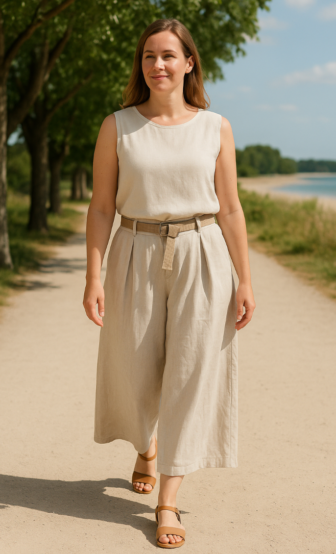 Linen Belted Culottes