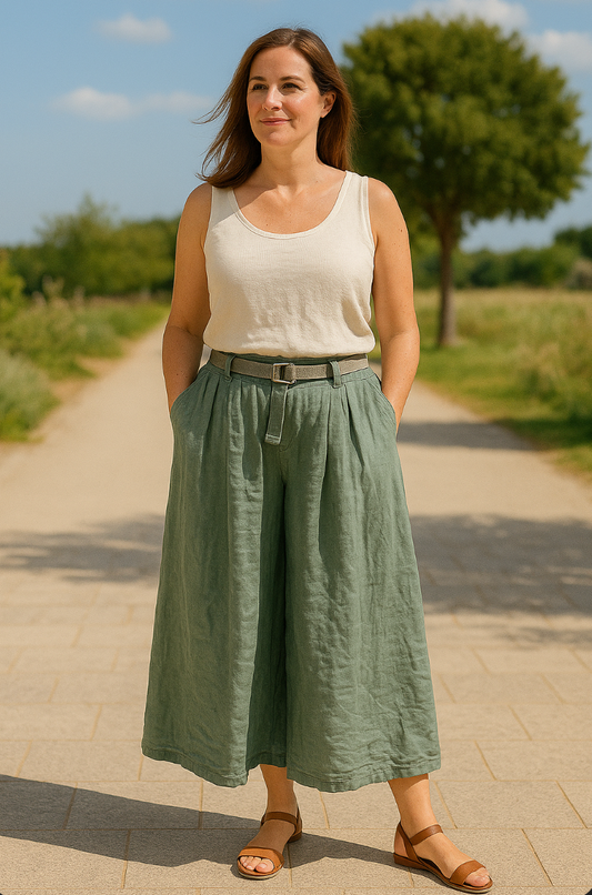 Linen Belted Culottes