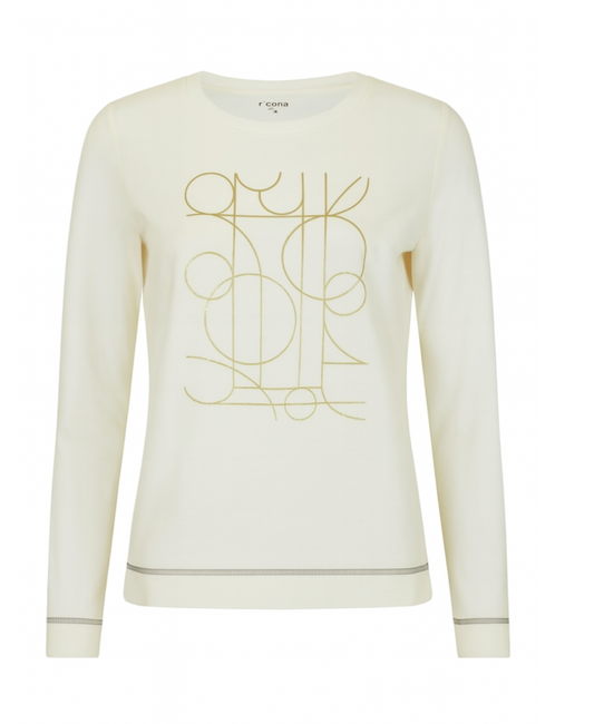 I'Cona Long Sleeve top with Gold
