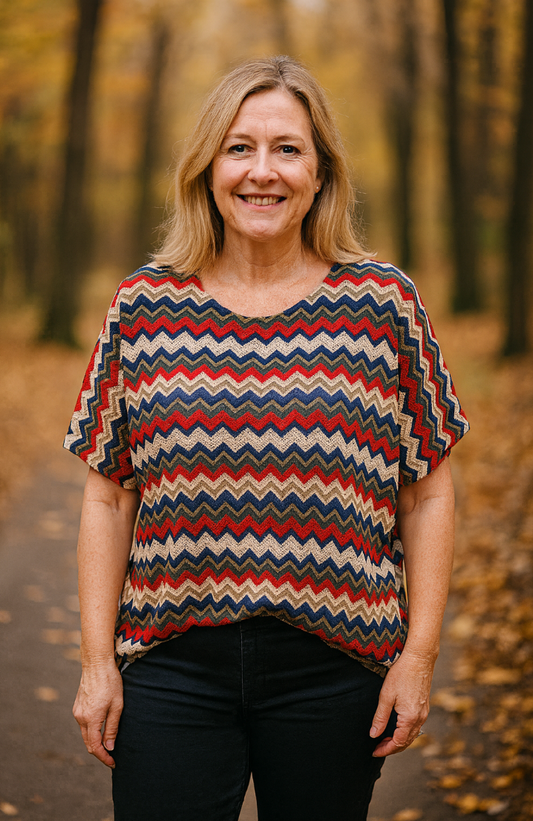 Multi Coloured Striped Top