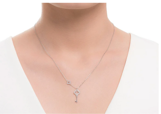 "Key to Unlock Your Potential" - Sterling Silver Necklace by AnnaBella Moore