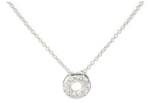 "New Centre of Gravity" - Cubic Zirconia & Sterling Silver Necklace by AnnaBella Moore