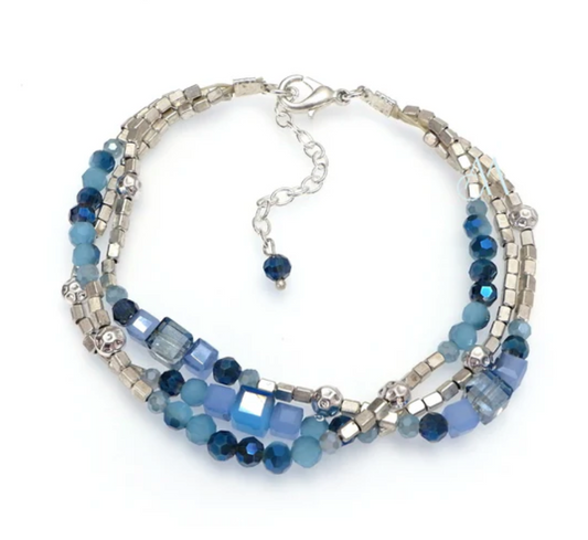 Handcrafted Gemstone & Crystal Bracelet by AnnaBella Moore