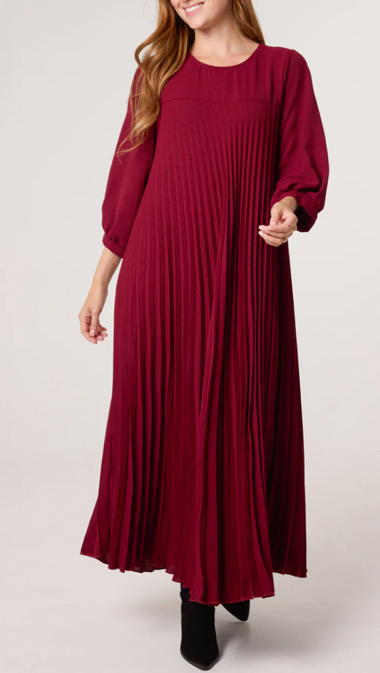 Pleated Maxi Dress