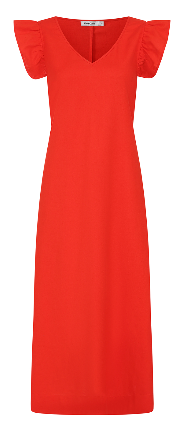Mia Frill Sleeve Dress by Alice Collins