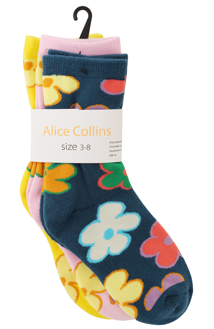 Flower Socks (3 pk) by Alice Collins