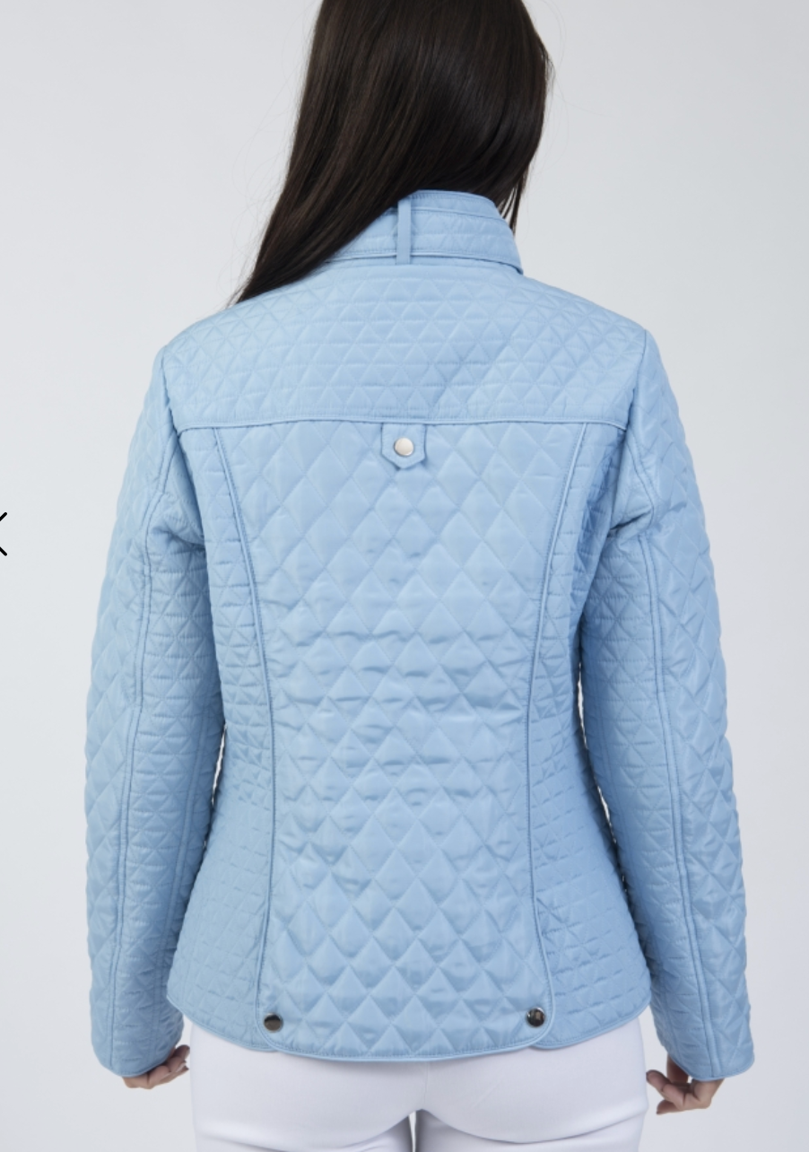 Light padded high neck jacket with quilting by Jessica Graaf