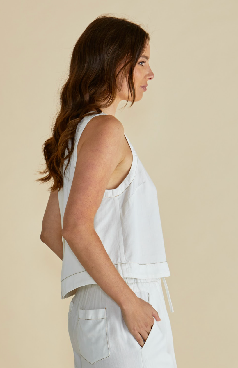 Copacabana White Shell Top