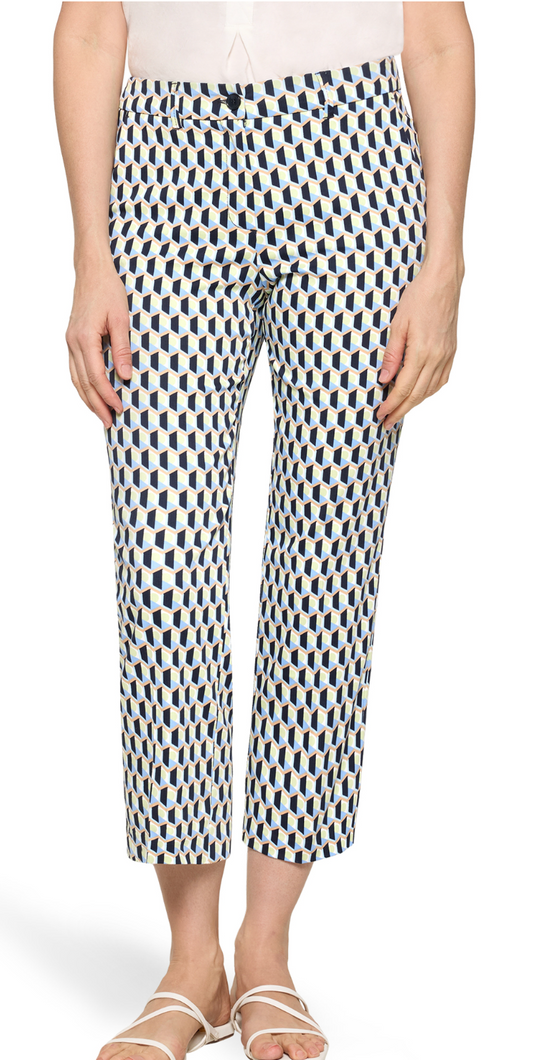 Blue/Green Geo Ankle Grazers by Betty Barclay