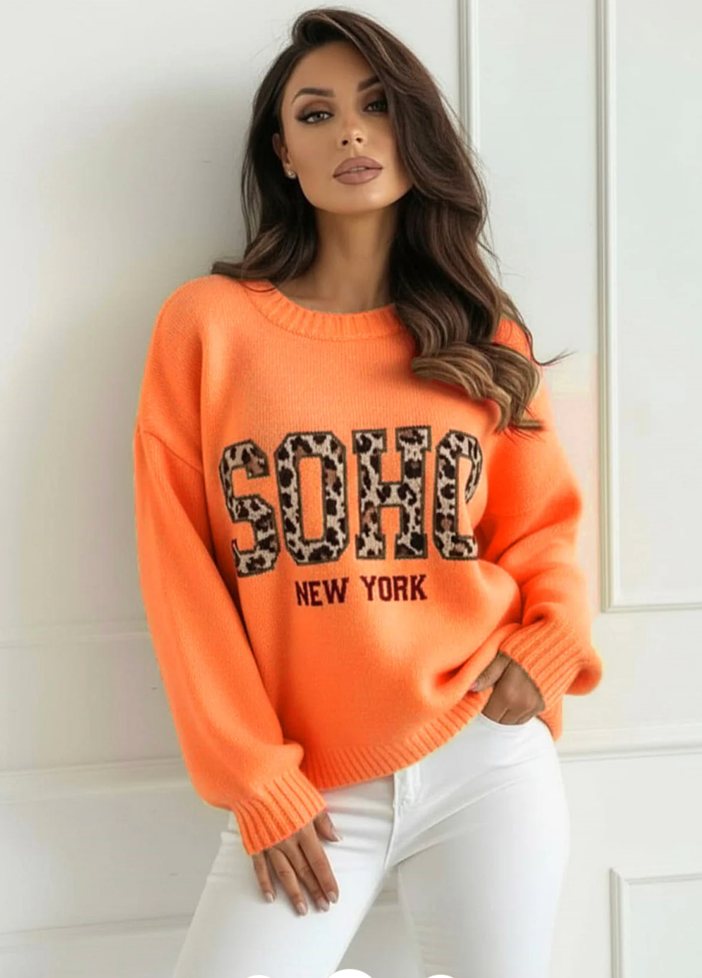 Nixi 'SOHO NY' Animal Graphic Alpaca Knit Sweater Jumper