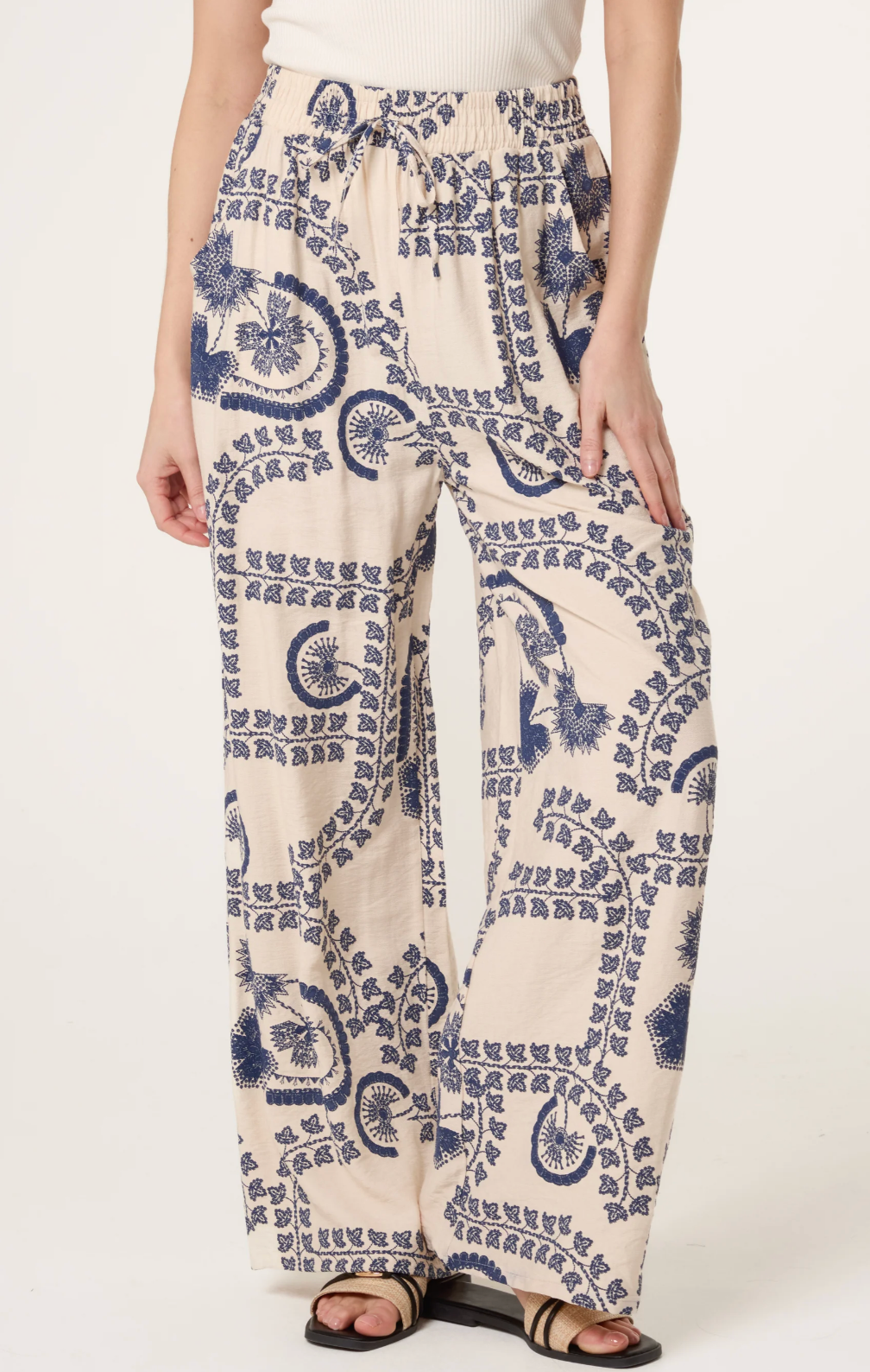 Vine Leaf Wide Leg Trousers