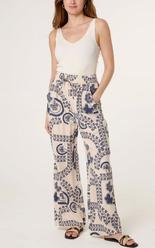 Vine Leaf Wide Leg Trousers