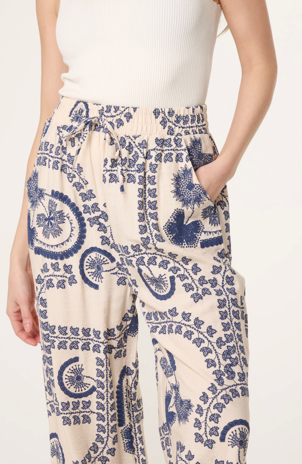 Vine Leaf Wide Leg Trousers