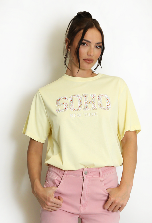 Floral Soho Motif T-Shirt