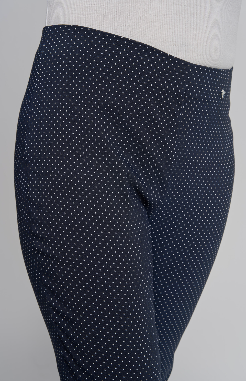 Navy/White Polkadot Ankle Graziers