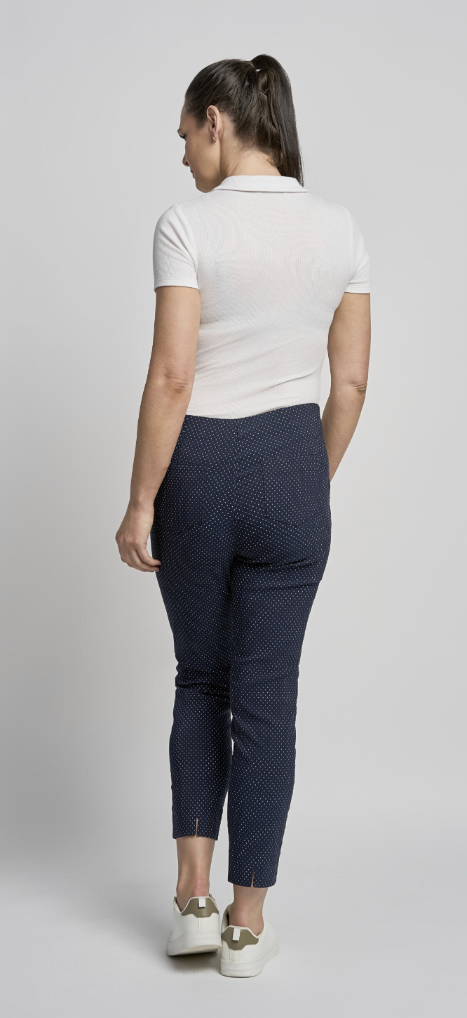 Navy/White Polkadot Ankle Graziers