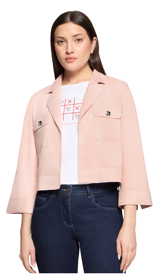 Pink Dolphin Suedette Jacket by Betty Barclay