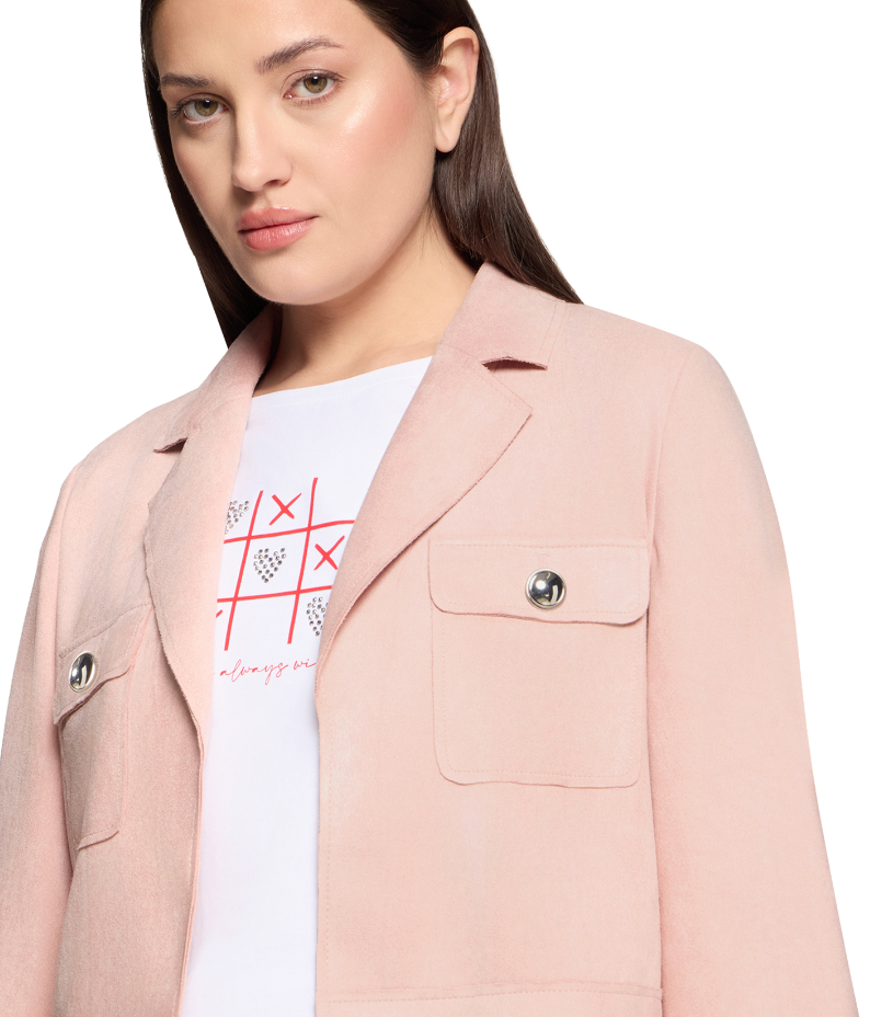 Pink Dolphin Suedette Jacket by Betty Barclay