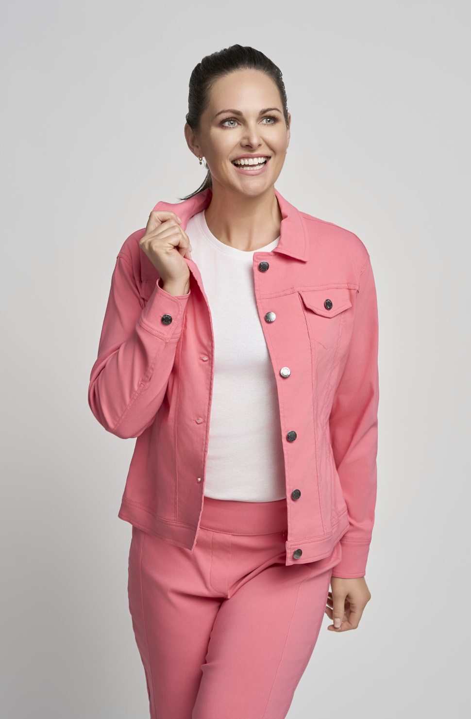 Sunkist Coral Denim Style Jackets by Pinns