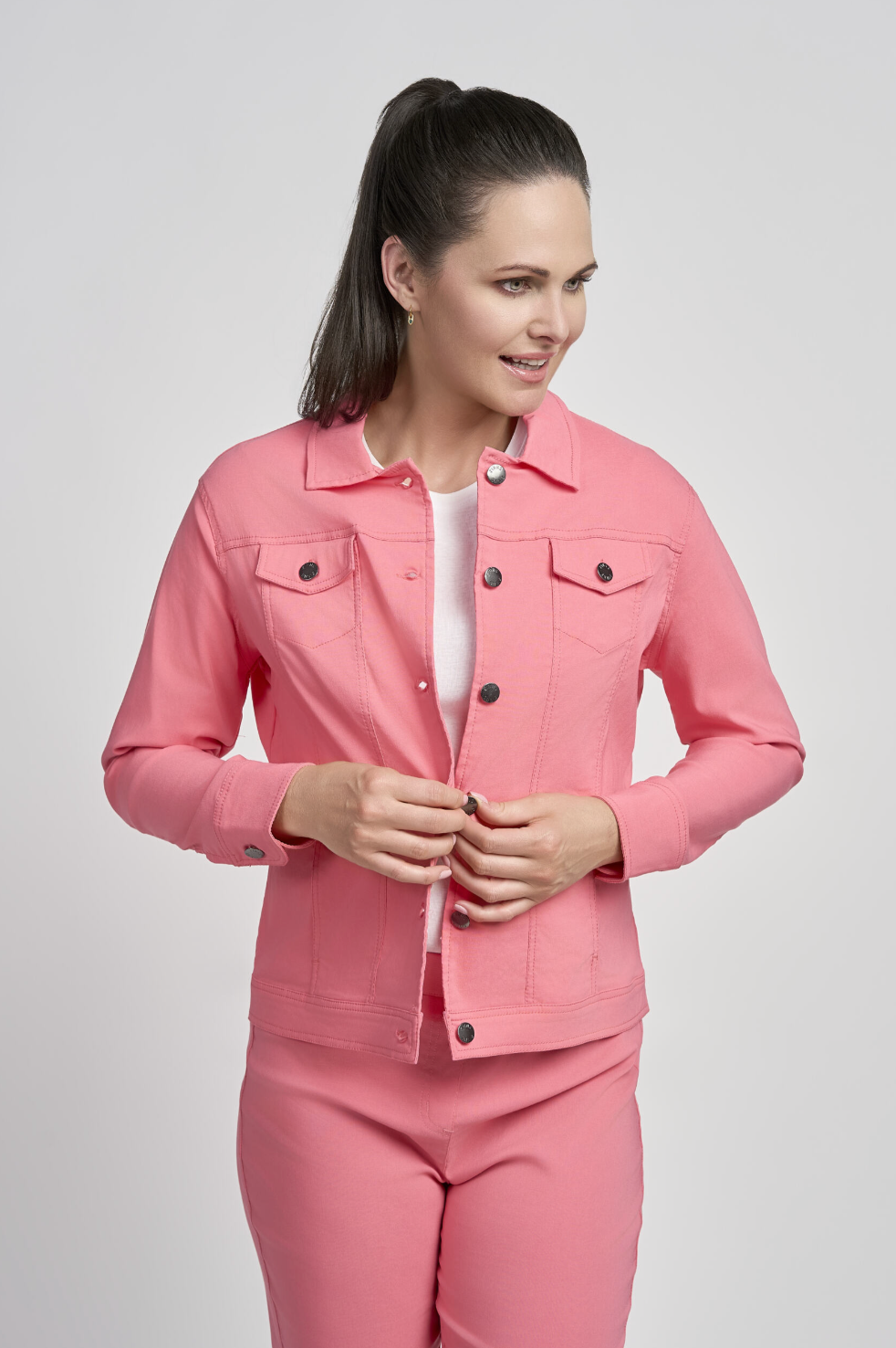 Sunkist Coral Denim Style Jackets by Pinns
