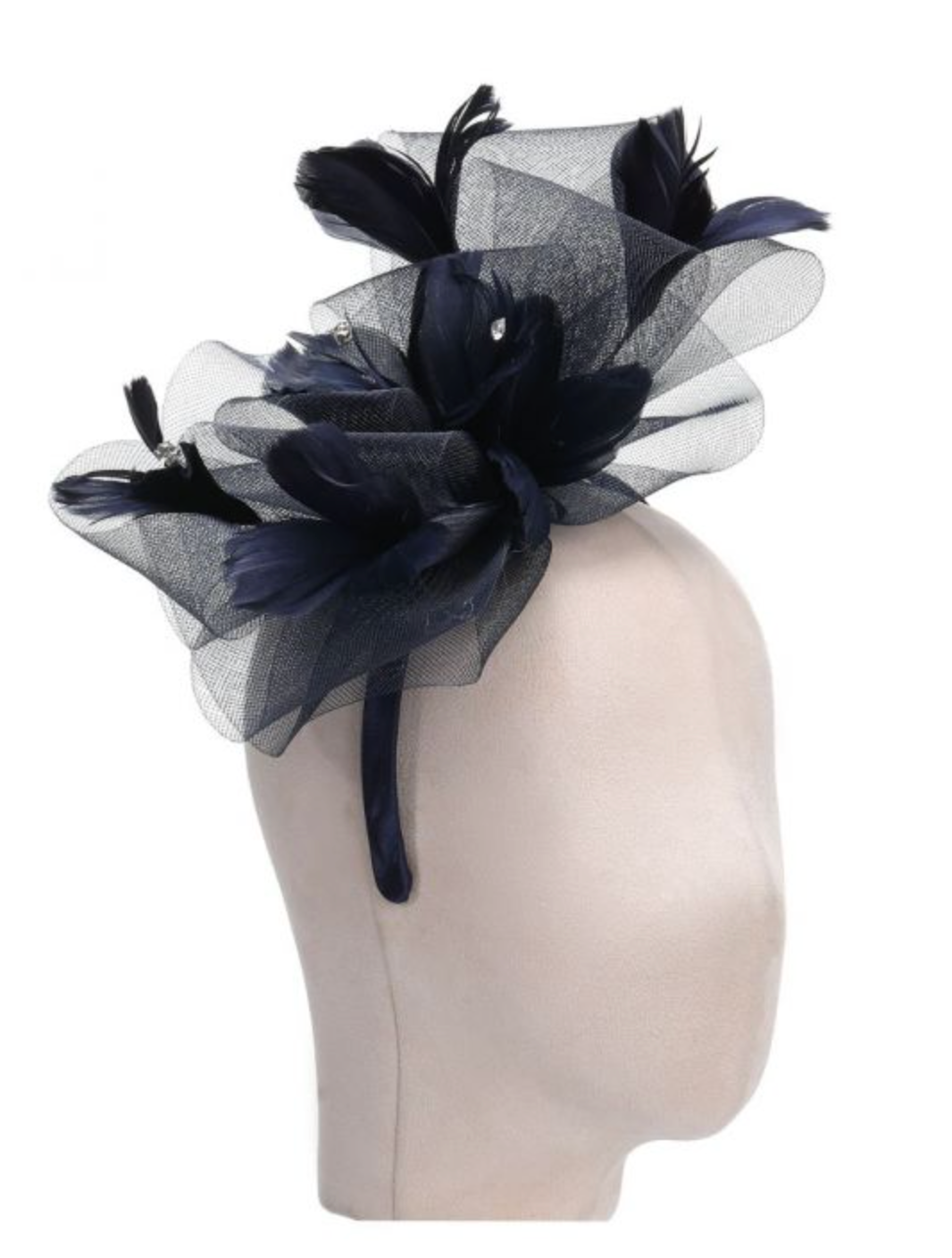 Nicole Fascinator in Navy