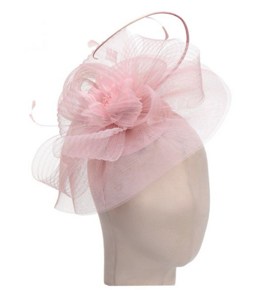 Patricia Fascinator in Dusky Pink