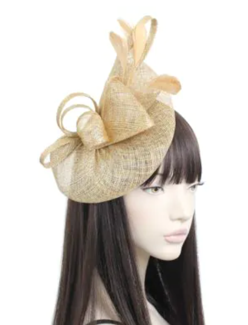 Charlotte Fascinator in Gold