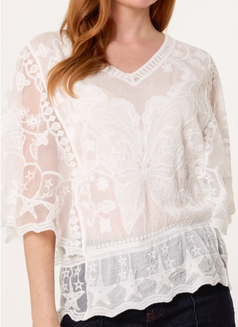 Lace Butterfly & Star Blouse