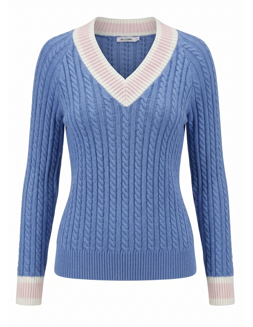 Liz V Pullover by Alice Collins