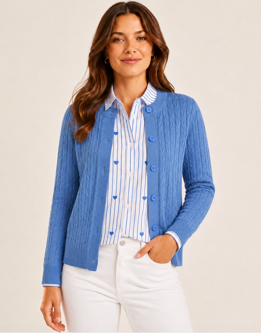 Carla Cable Knit Cardi by Micha