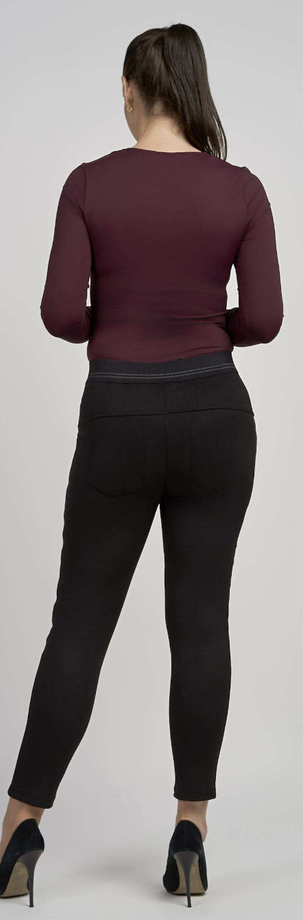 Stacie Suede Effect slim trouser by Pinns