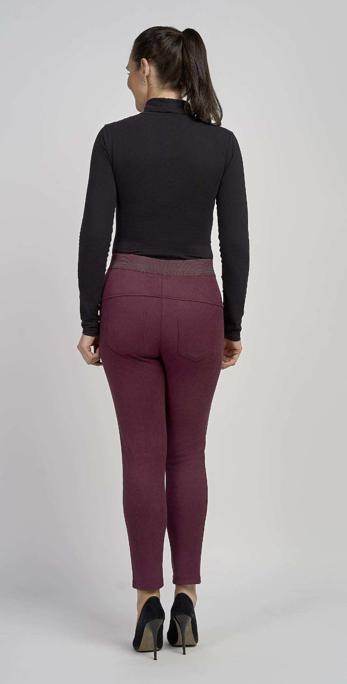 Stacie Suede Effect slim trouser by Pinns