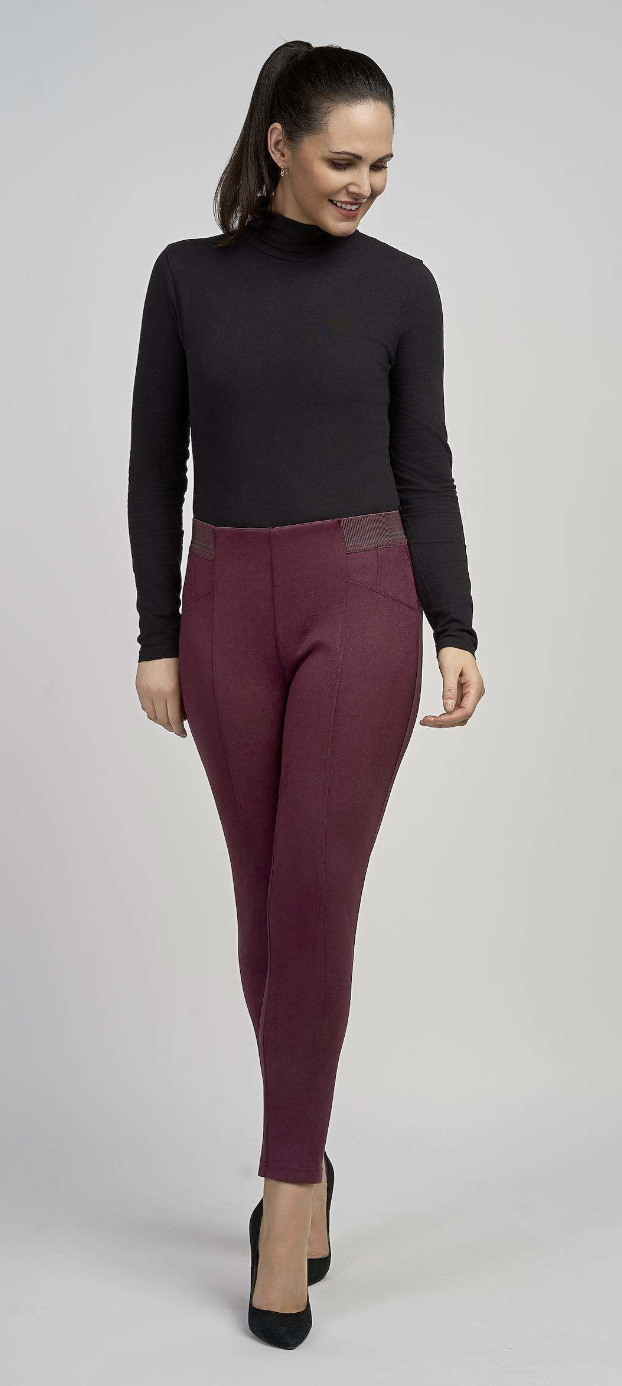Stacie Suede Effect slim trouser by Pinns