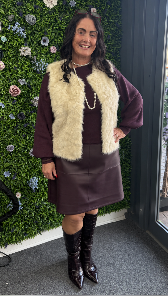 Ruby Faux Fur Gilet by Micha