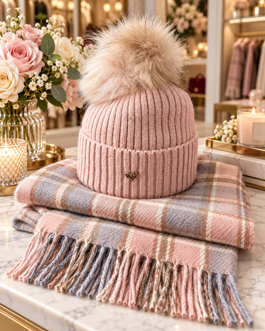 Pink Tartan Scarf