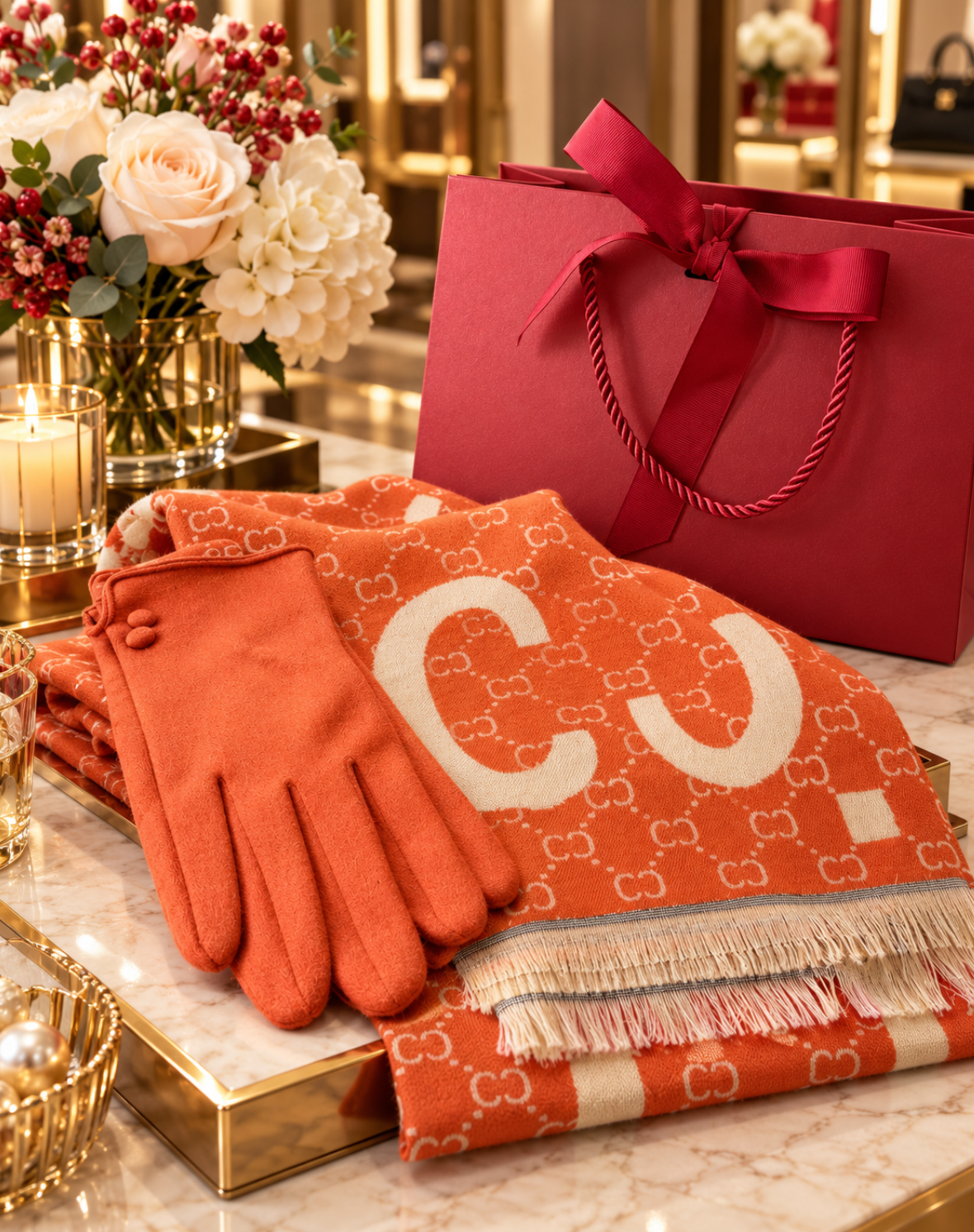 Orange Fashion Scarf