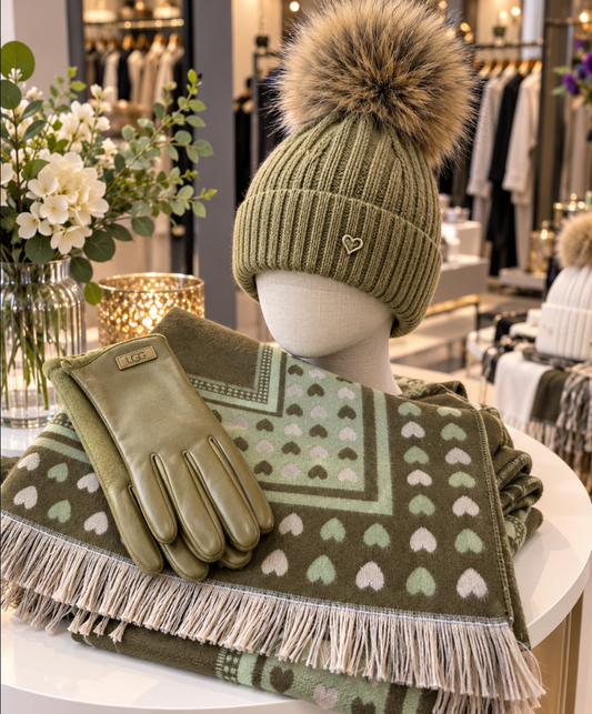 Green Heart Scarf