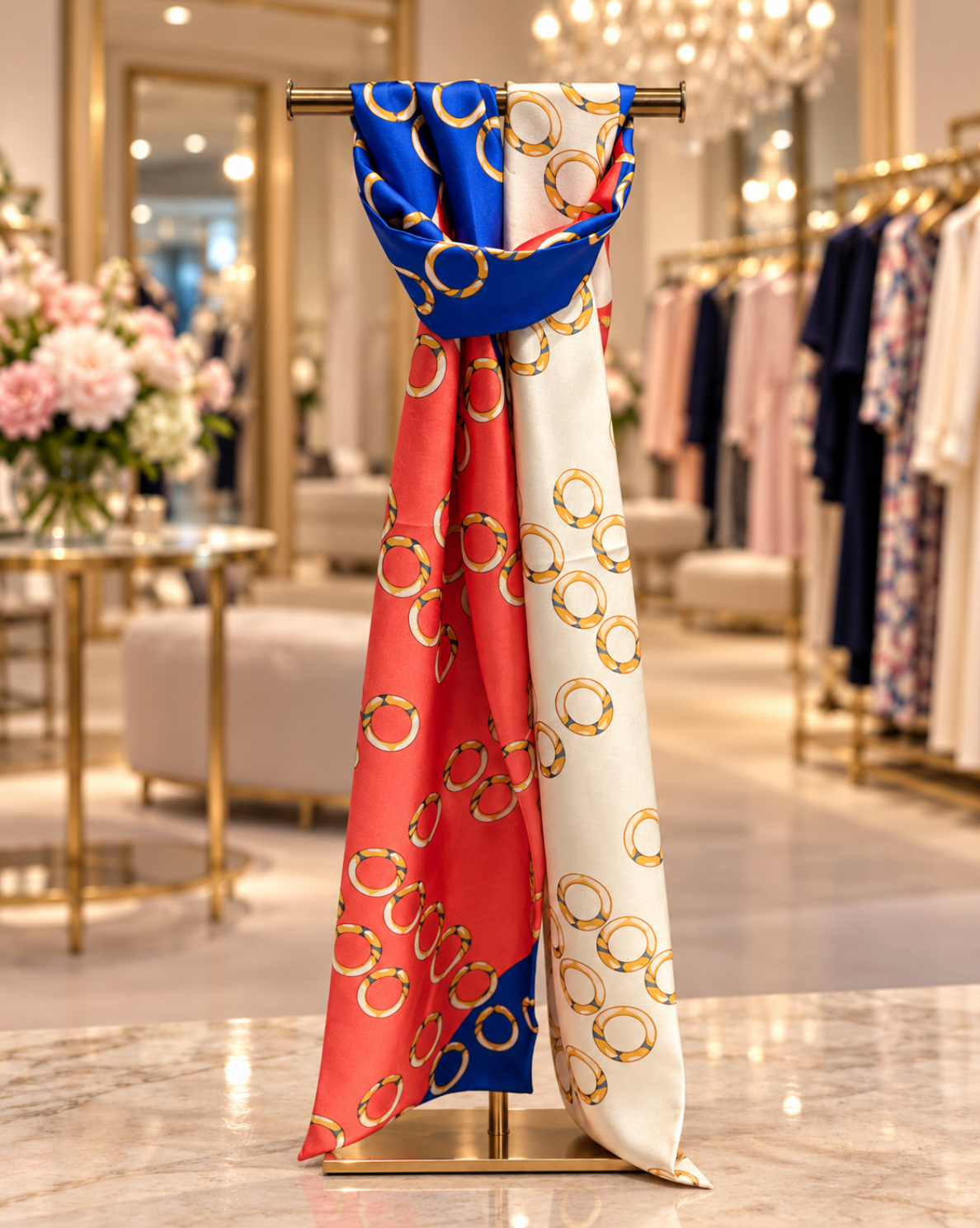 Chain Satin Scarf